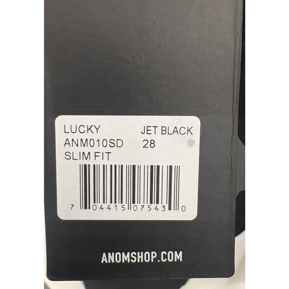 Anom “Lucky” Black Slim Fit Jeans Size 28 Selvedge‎ - Picture 5 of 5